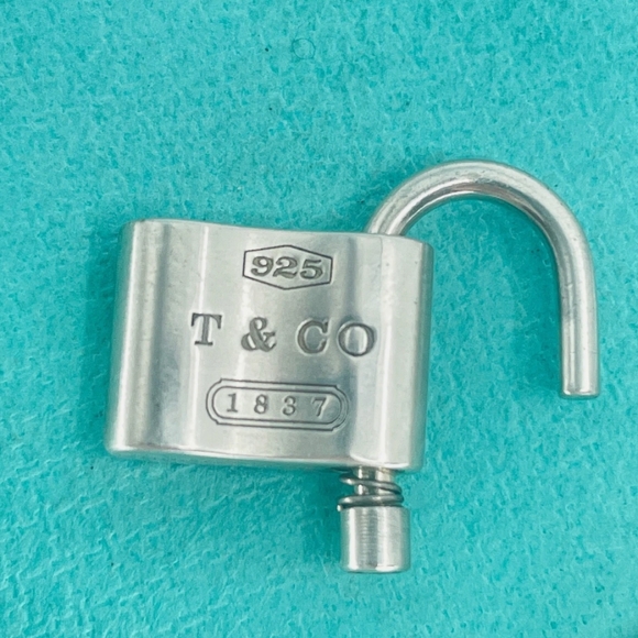 Tiffany & Co. 1837 Padlock Rolo Chain Chocker Necklace Sterling Silver 925 - Picture 9 of 16